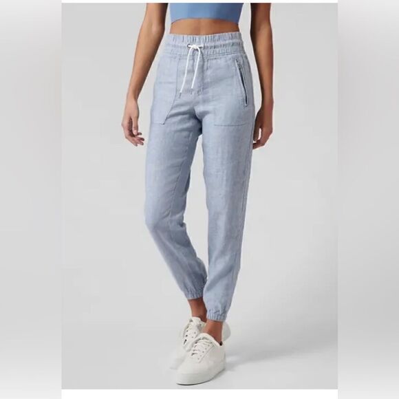 ATHLETA Cabo Linen Jogger Pant.  4 - Picture 1 of 7